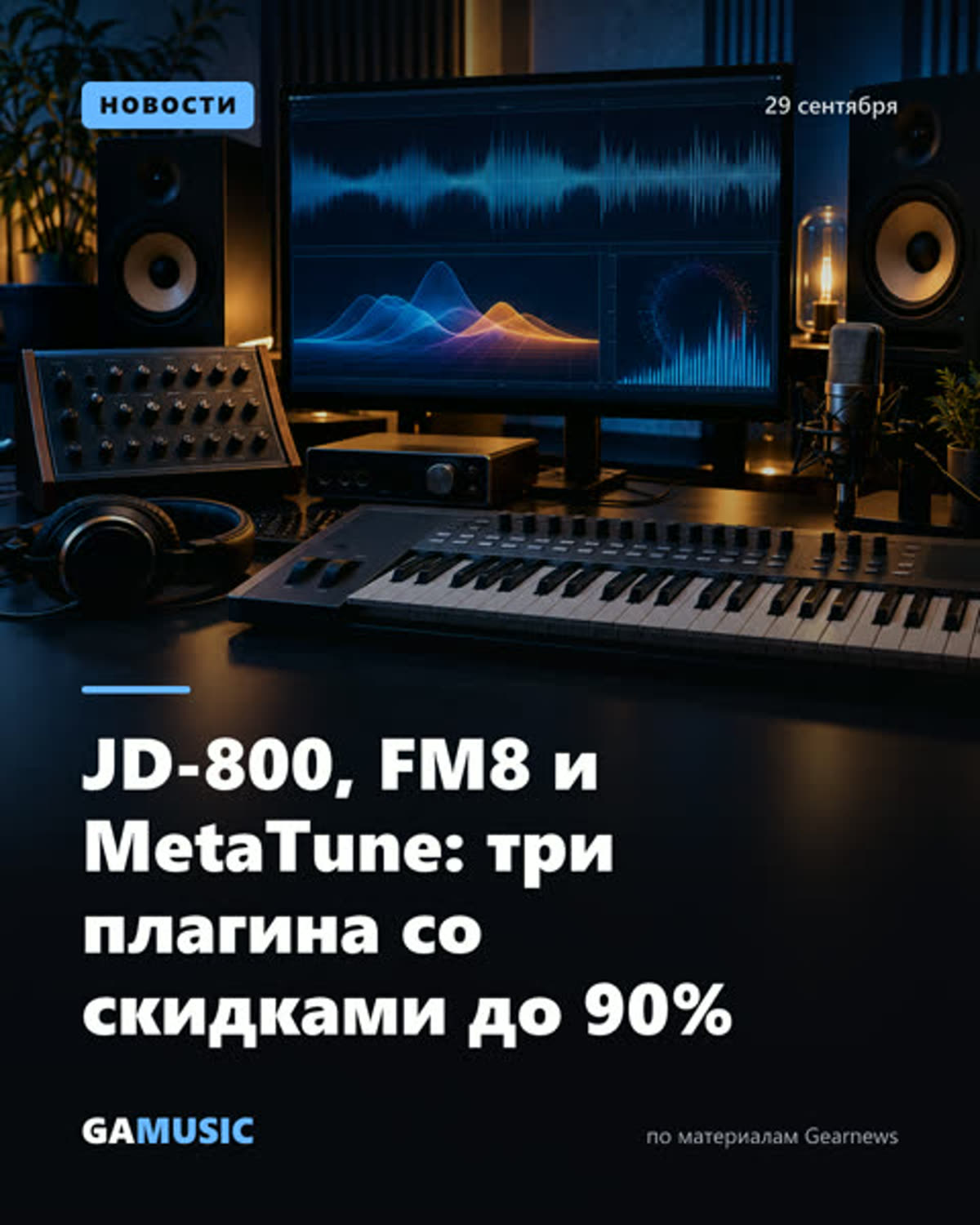 Roland JD-800, NI FM8 и Slate Digital MetaTune: три плагина со скидками